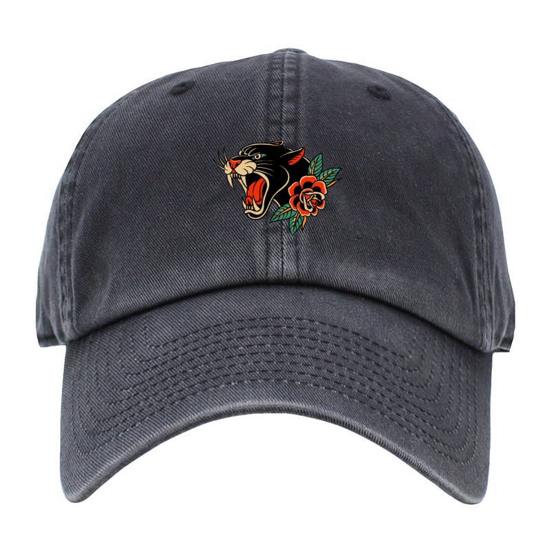 Rose and Tiger Baseball Cap