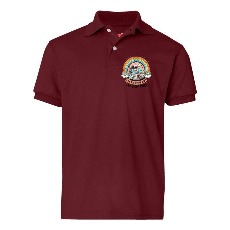Rainbow Skull Polo T-Shirt