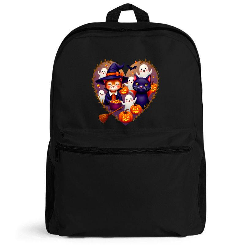 Funny Cat Halloween Doodles Heart Costume Tank Top Backpack