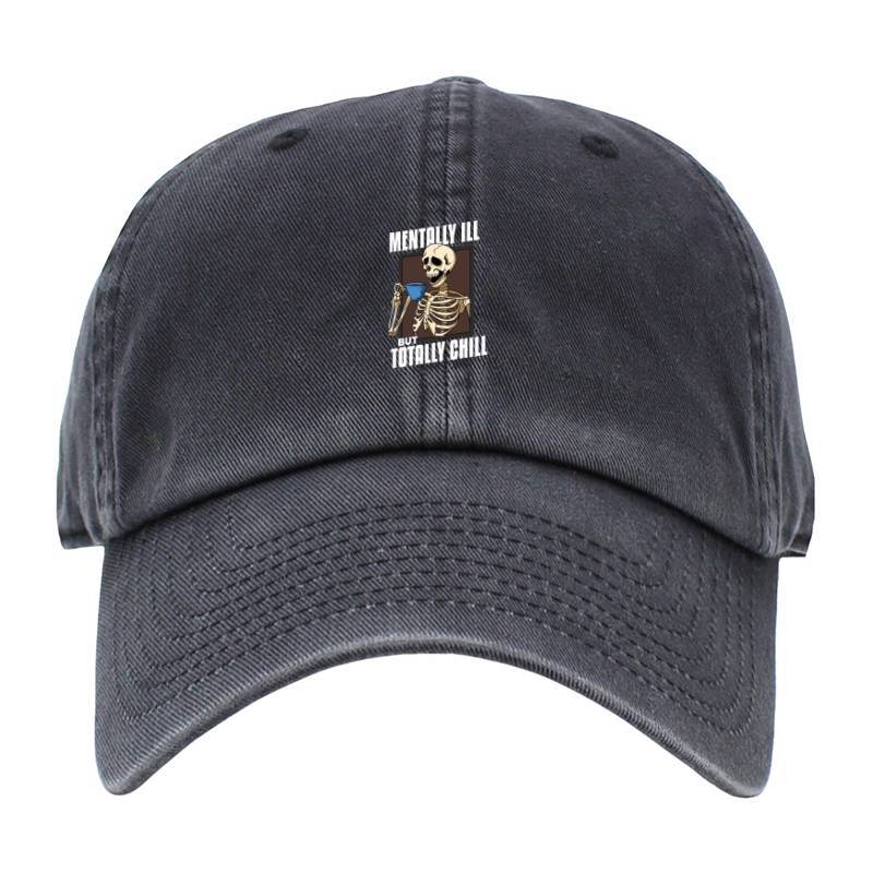 Mentally ill Skull Baseball Cap