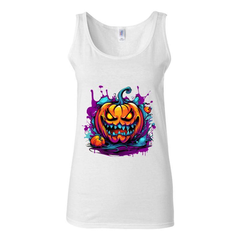 Halloween Pumpkin Tank Top T-Shirt