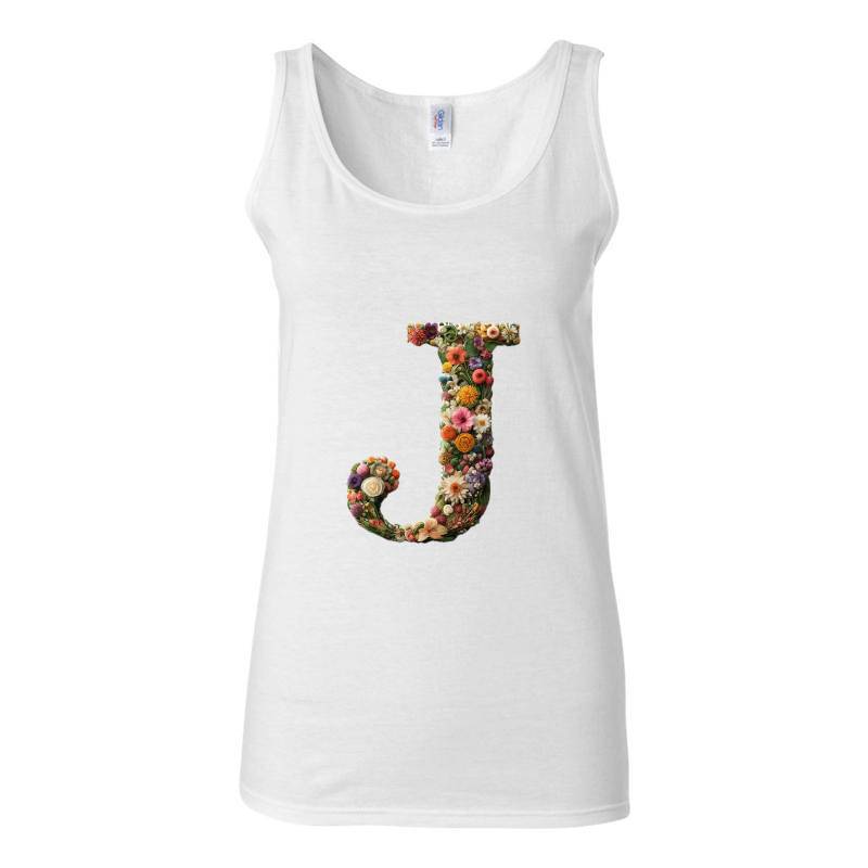 Letter J Tank Top T-Shirt
