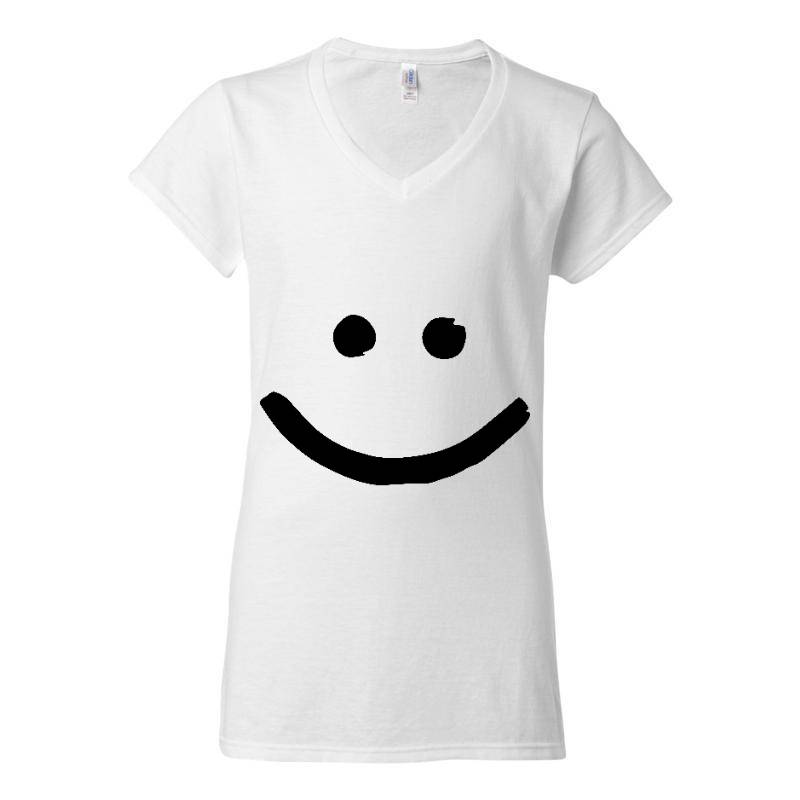 Smile V-Neck T-Shirt