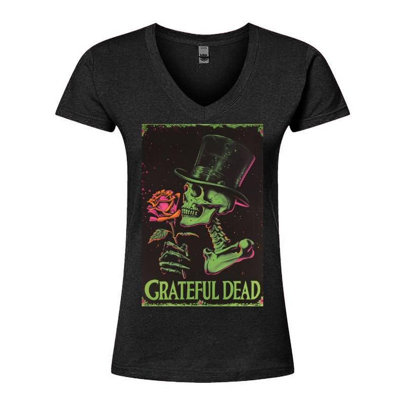 Grateful Dead Skull V-Neck T-Shirt