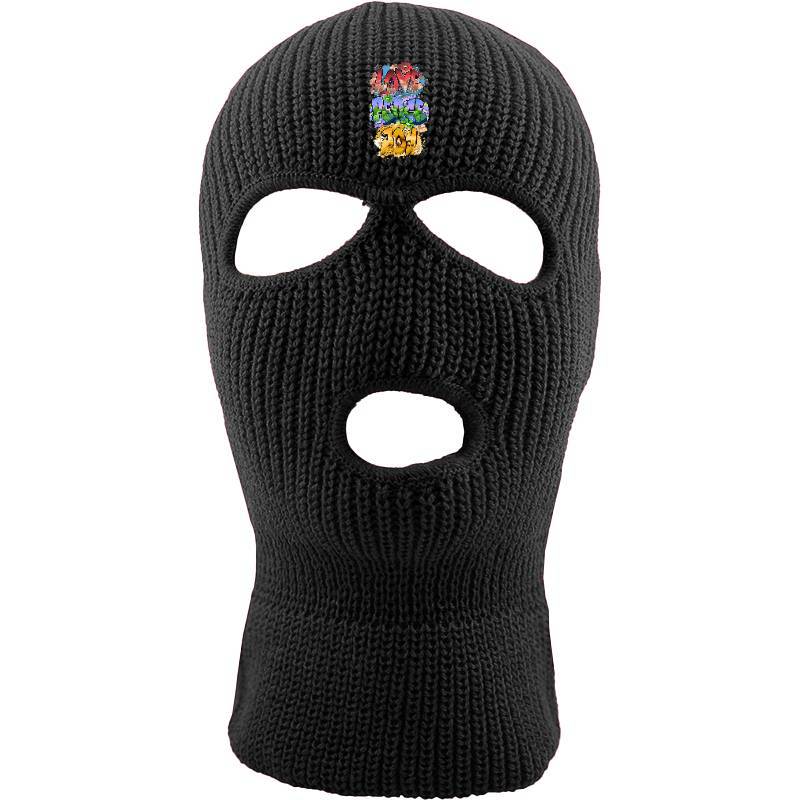 Love Peace Joy Three hole mask