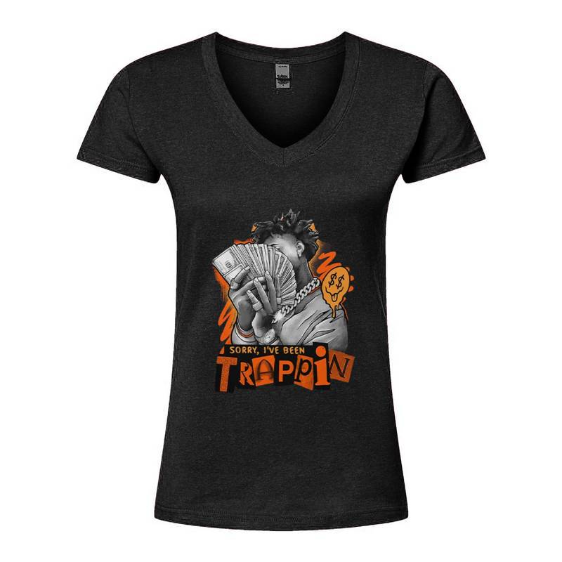 Money Trappin V-Neck T-Shirt