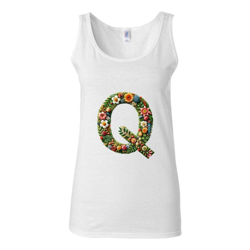 Letter Q Tank Top T-Shirt