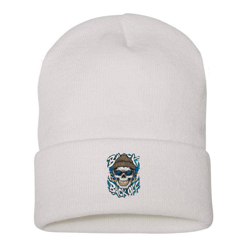 Back off Skull Beanie