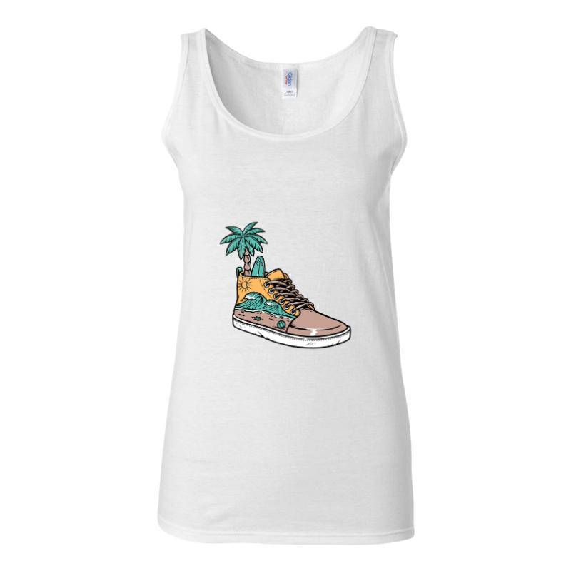 Palm and surf Tank Top T-Shirt
