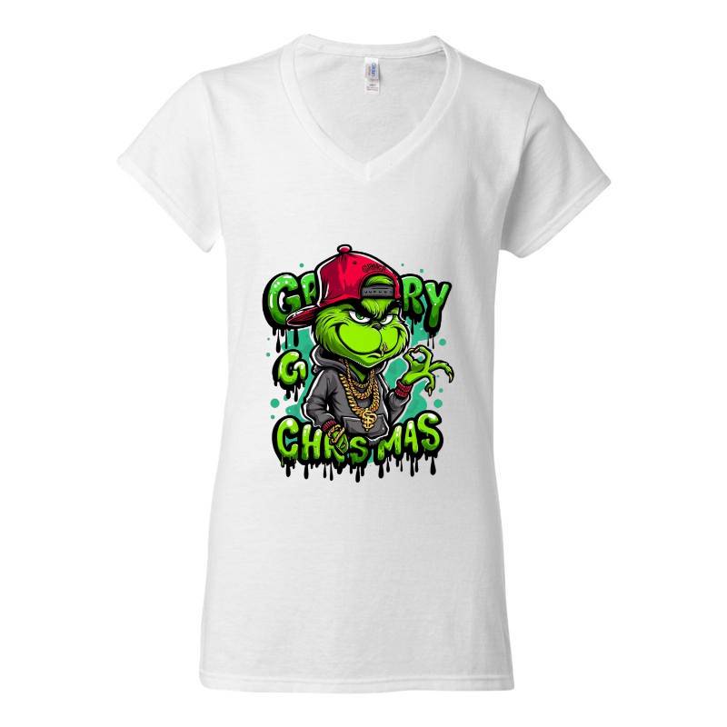 Grinch Christmas V-Neck T-Shirt