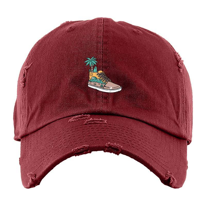 Palm and surf Baseball Cap