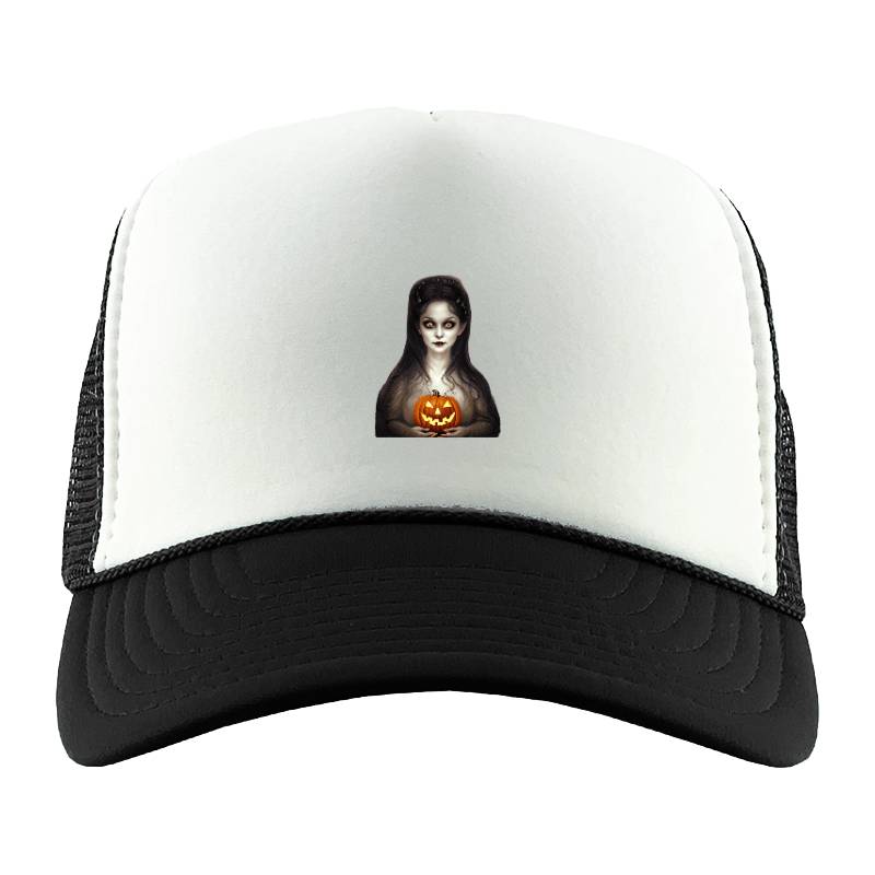 Halloween A Cute Vampire Head Face Trucker Hat