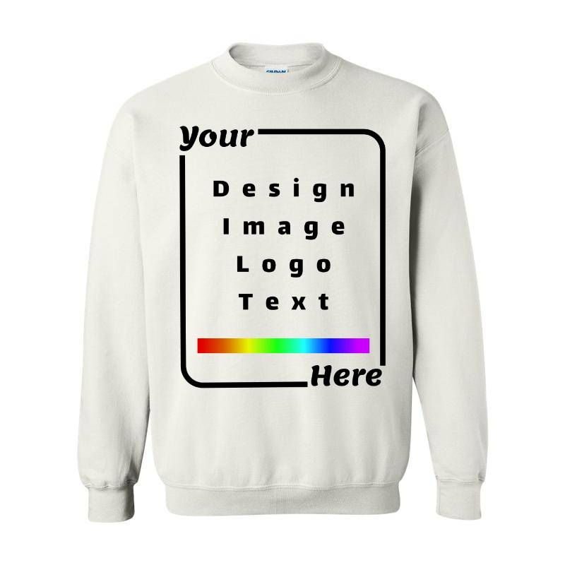 Your Design Here White Crewneck Sweatshirt 