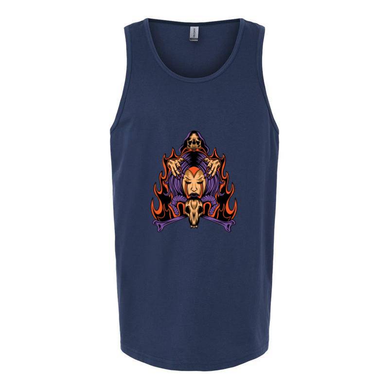 Wizard Skull Tank Top T-Shirt
