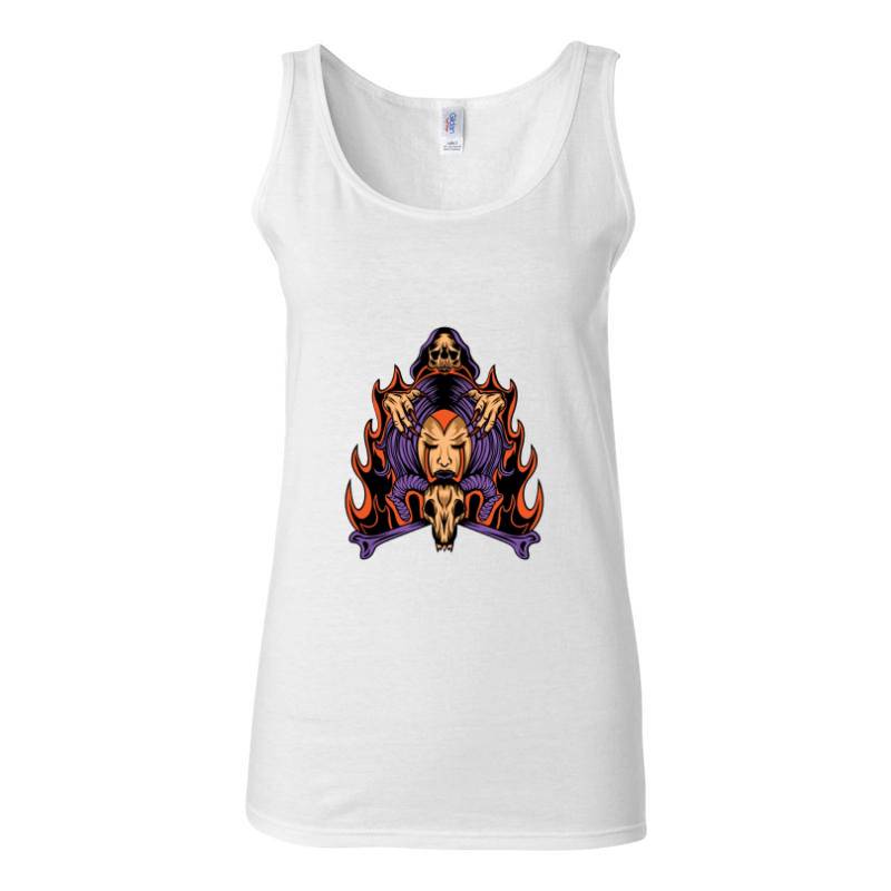 Wizard Skull Tank Top T-Shirt