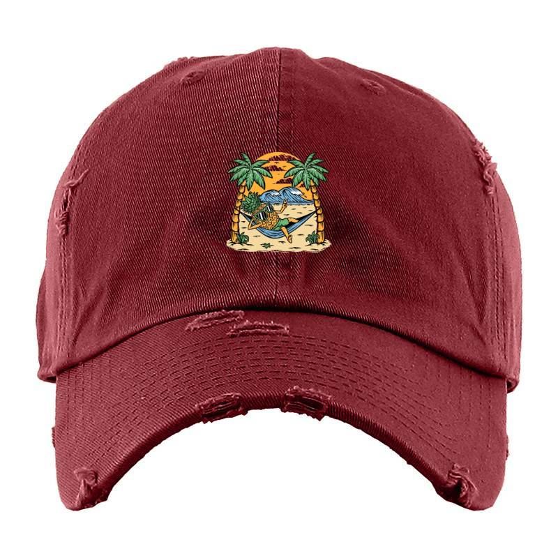 Pineapple on the beach Baseball Cap
