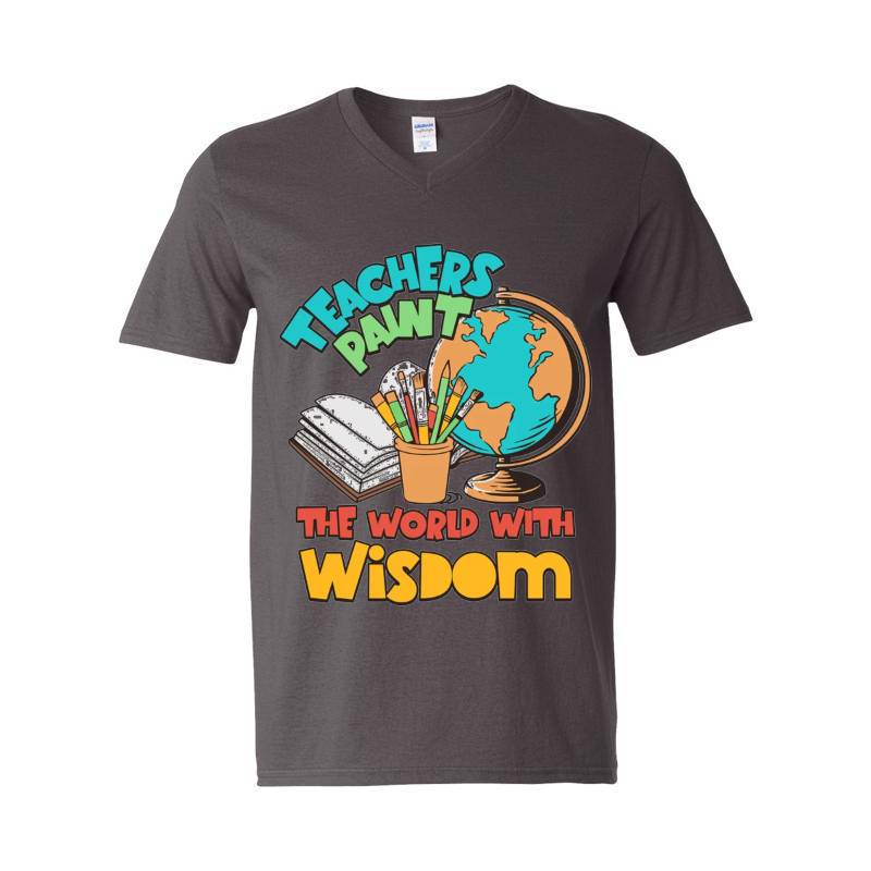 Teachers Paint V-Neck T-Shirt