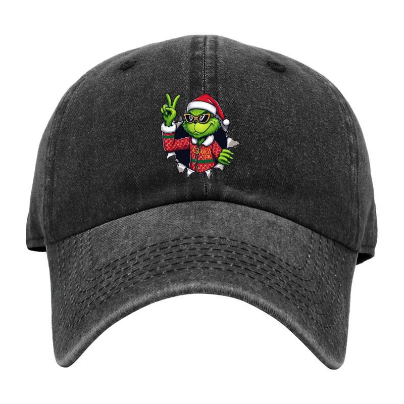 Grinch Peace Baseball Cap
