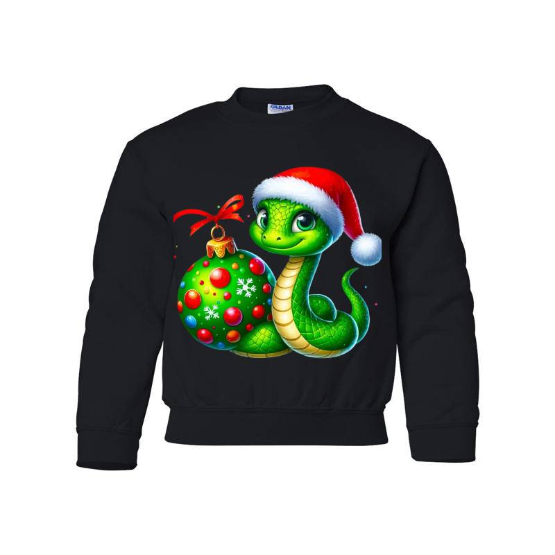 Christmas Snake Youth Crewneck Sweatshirt 