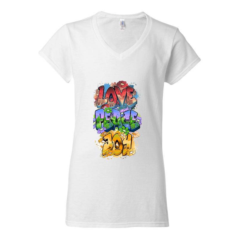 Love Peace Joy V-Neck T-Shirt