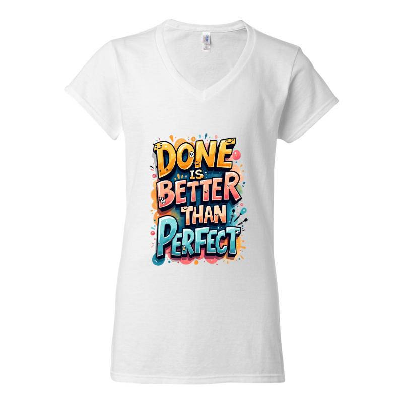 Done Is Better Than Perfect V-Neck T-Shirt