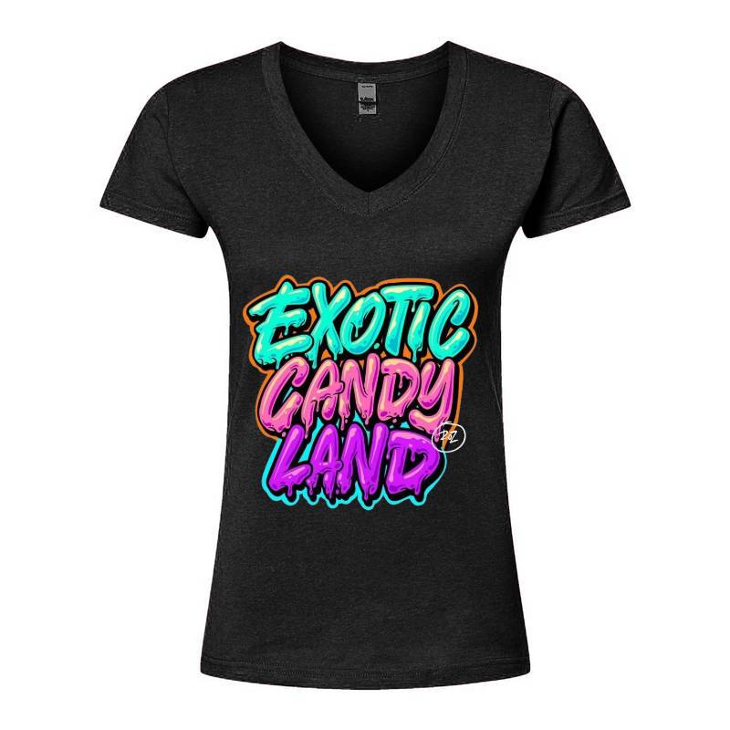 Exotic Candy Land V-Neck T-Shirt