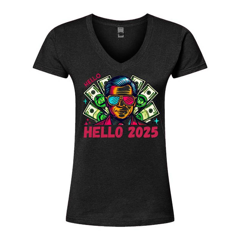 Hello 2025 V-Neck T-Shirt