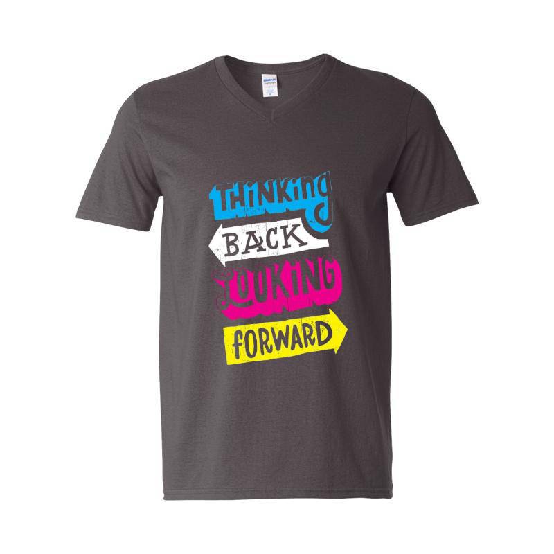 Thinking Back Looking Forward V-Neck T-Shirt