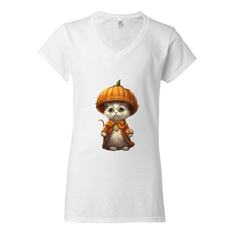Cat Pupking Hats V-Neck T-Shirt