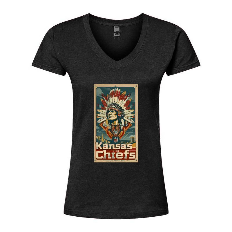 Kansas City Chiefs V-Neck T-Shirt