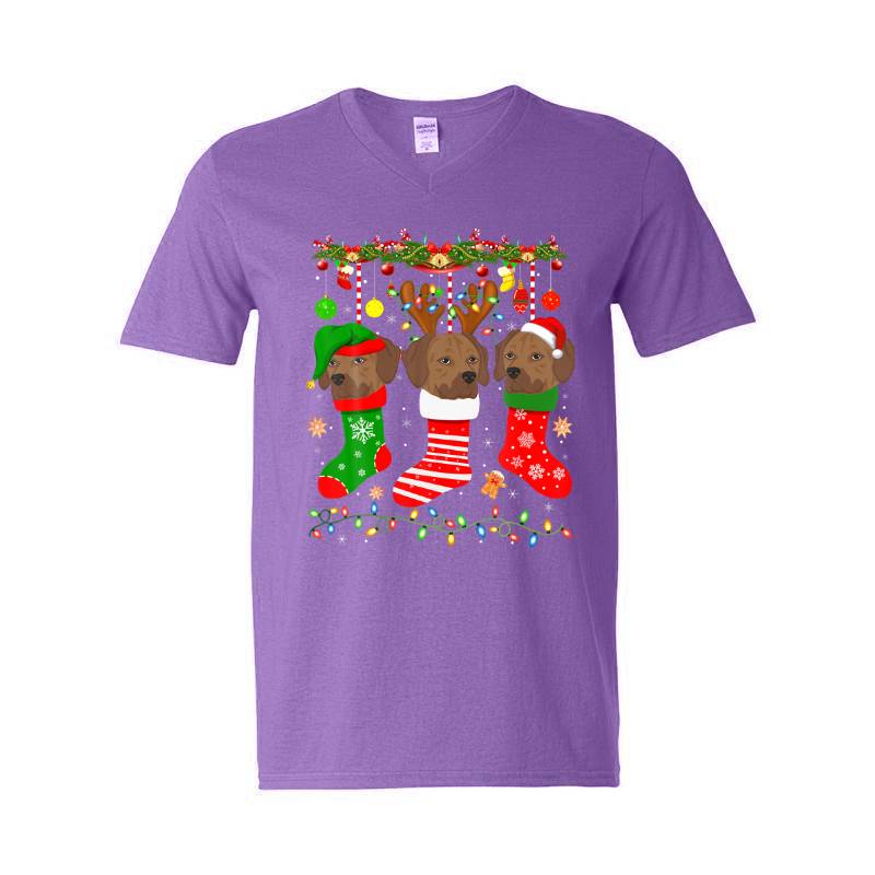 Christmas Sock V-Neck T-Shirt