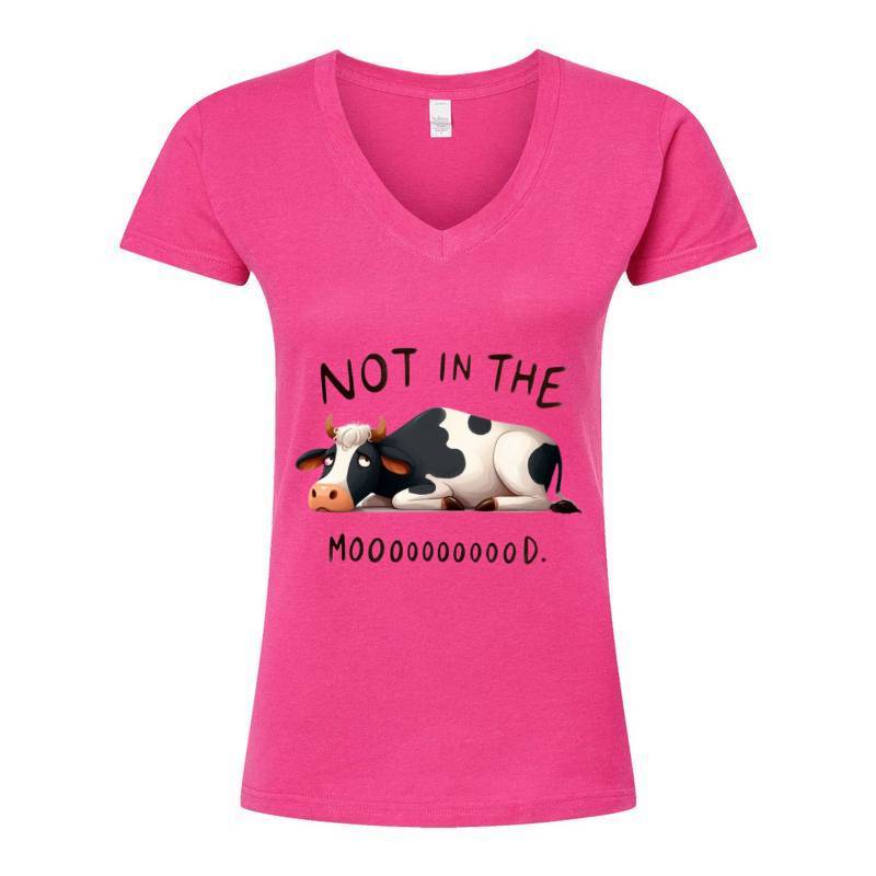 Moody Cow V-Neck T-Shirt