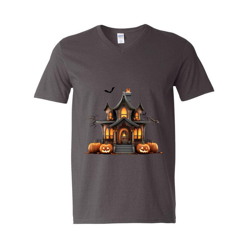 Halloween Pumpkin V-Neck T-Shirt