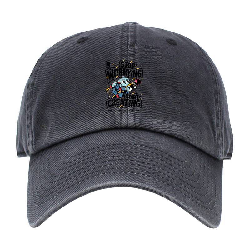 Stop Worrying Start Creating Baseball Cap