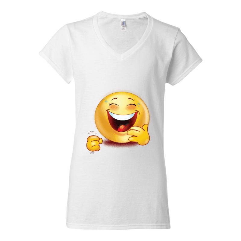 Happy Emoji V-Neck T-Shirt