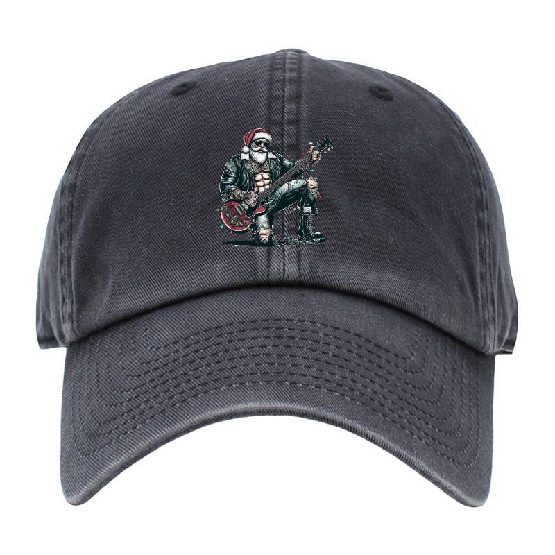 Guitar Santa Claus Baseball Cap