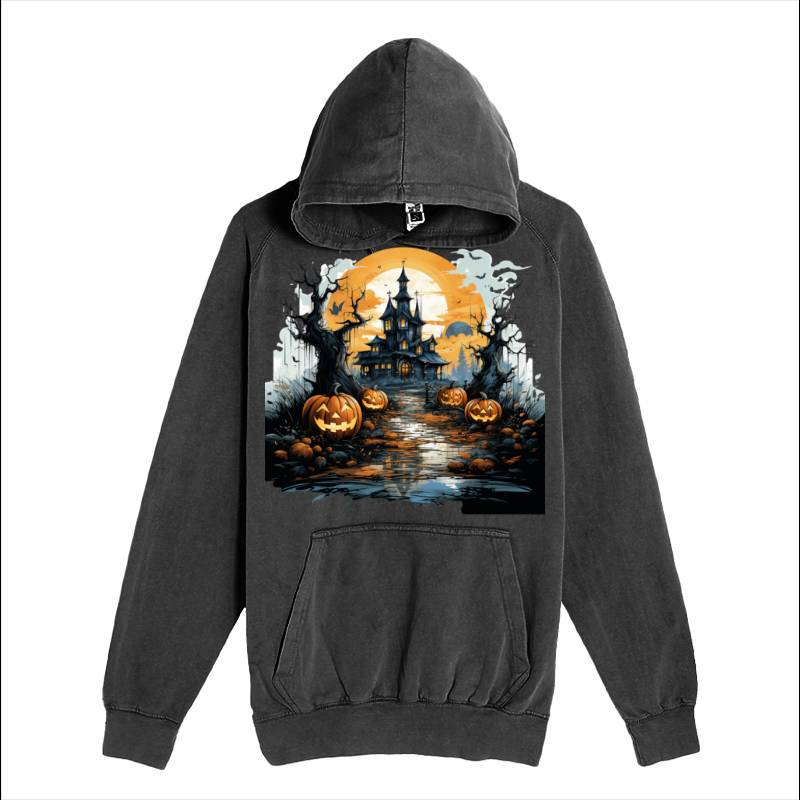 Halloween Castle Pumpkin Lantern Hoodie