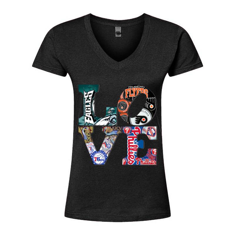 Philly Teams Love V-Neck T-Shirt