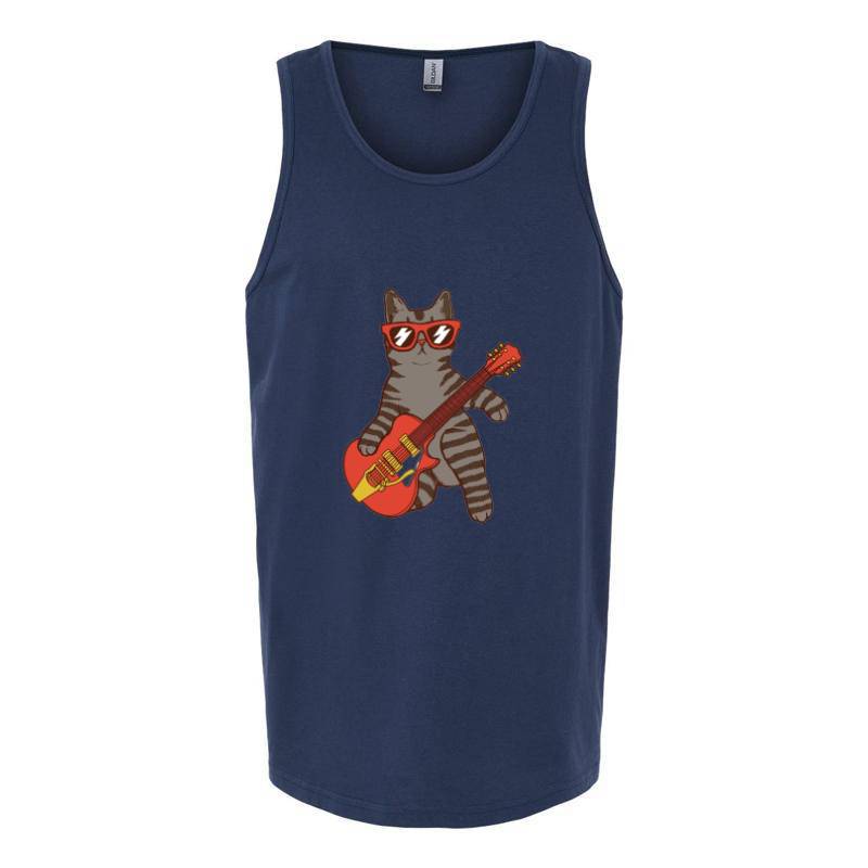 Cat Guitar Tank Top T-Shirt