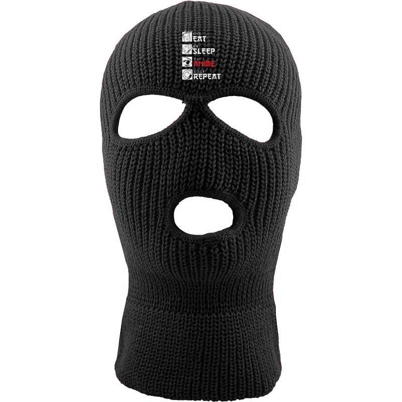 Eat Sleep Anime Repeat Three hole mask