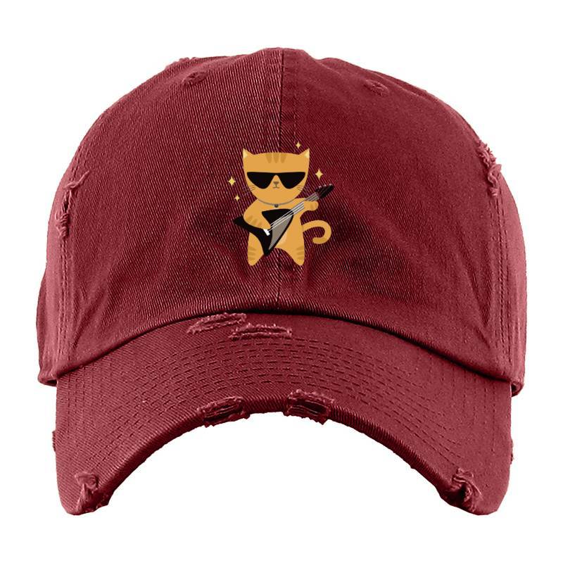 Cat Guitar Baseball Cap