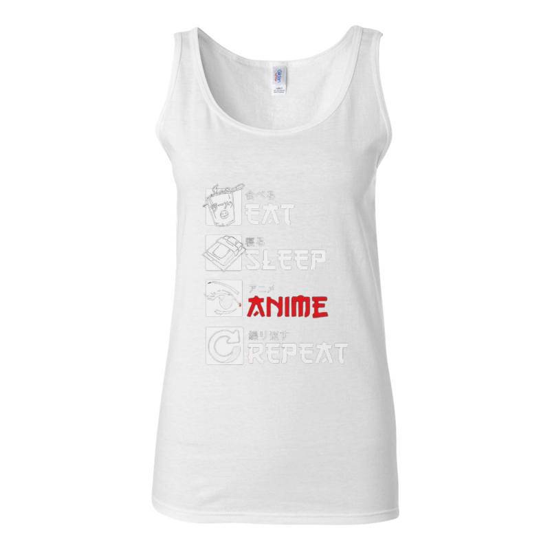 Eat Sleep Anime Repeat Tank Top T-Shirt