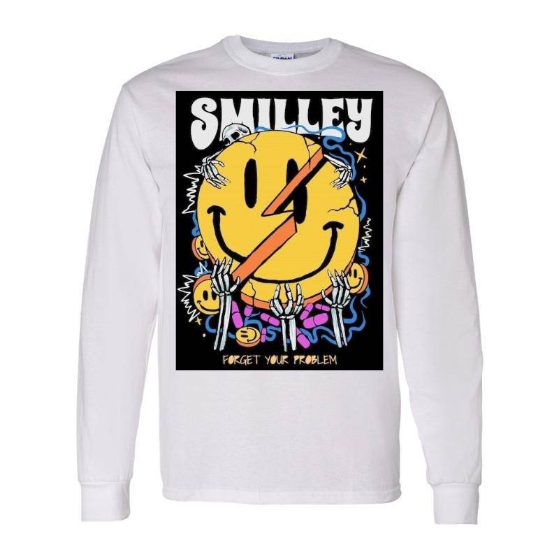 Smile Skull Long Sleeve Shirt