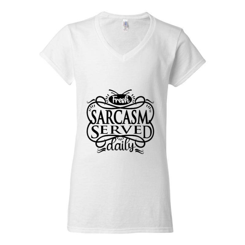 Sarcasm served V-Neck T-Shirt