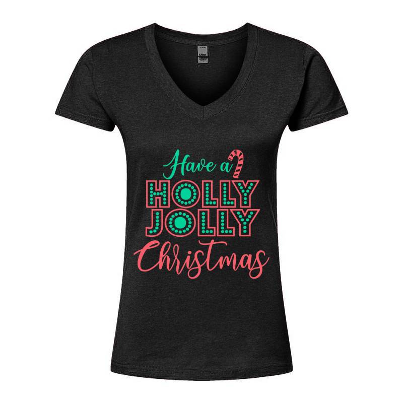 Holly Jolly V-Neck T-Shirt