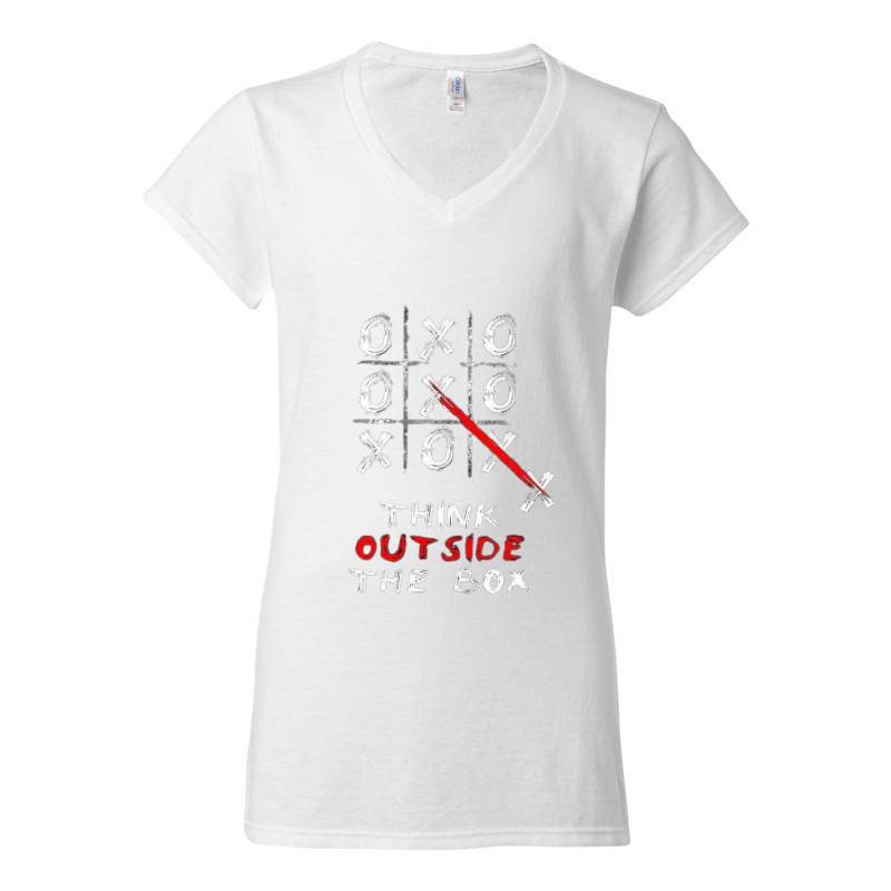 Think Outside The Box V-Neck T-Shirt