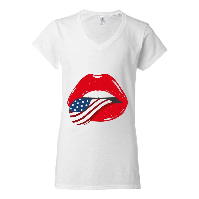 American Flag V-Neck T-Shirt