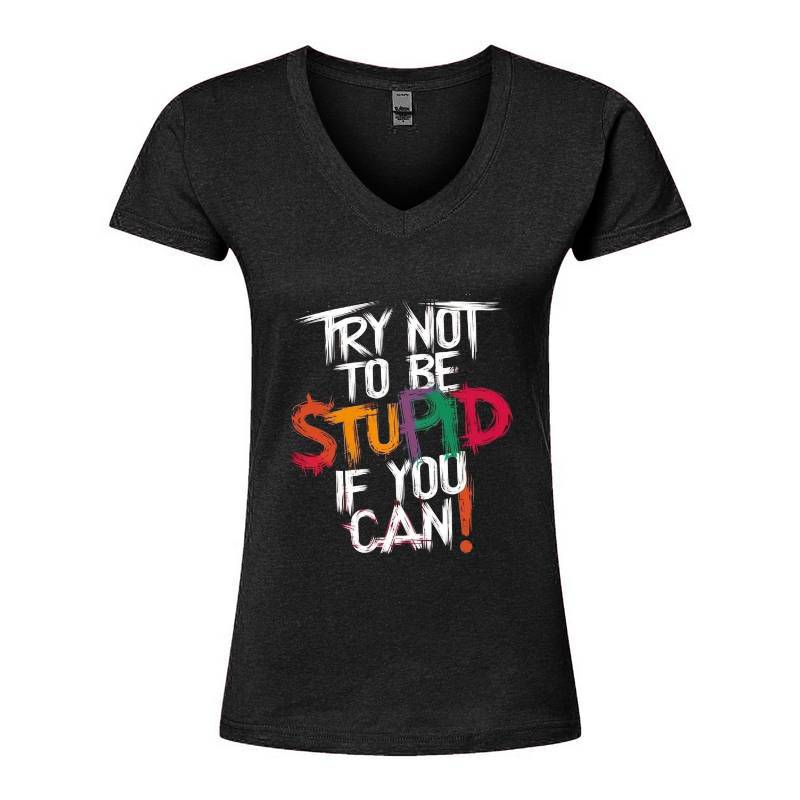 Stupid V-Neck T-Shirt