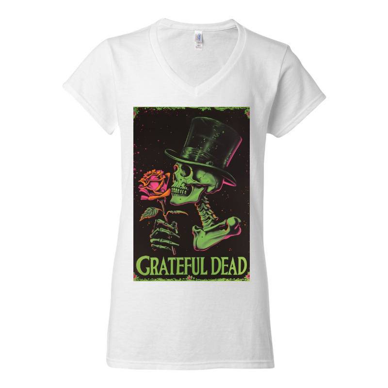 Grateful Dead Skull V-Neck T-Shirt