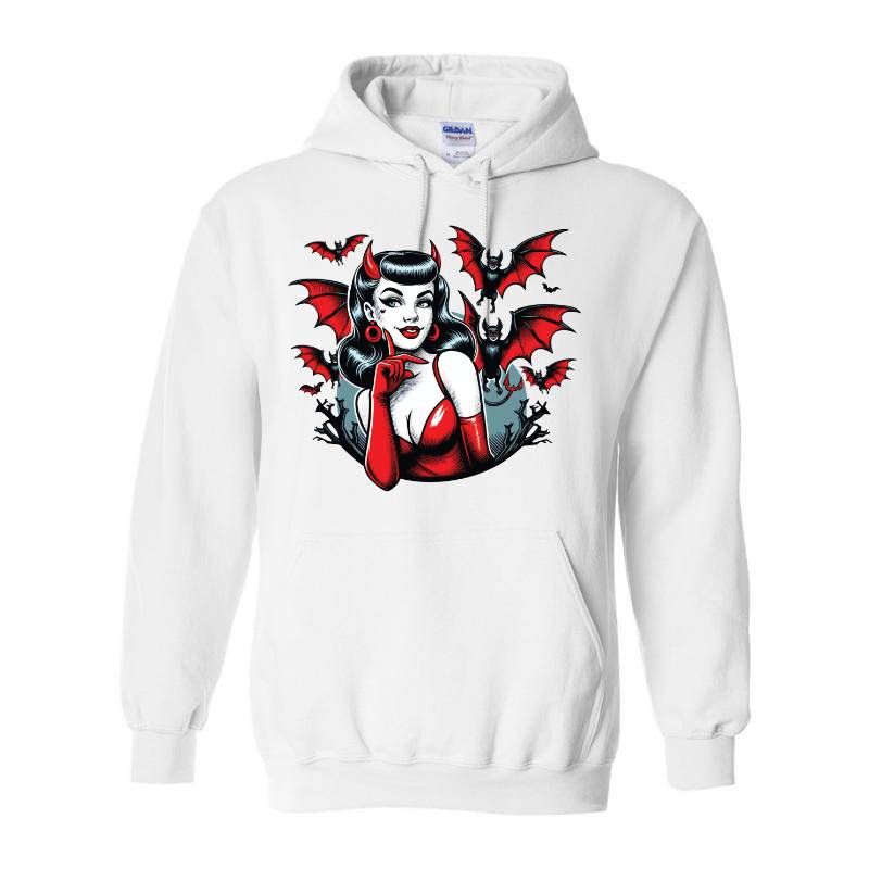 Devil Bats Ladies Fitted Hoodie